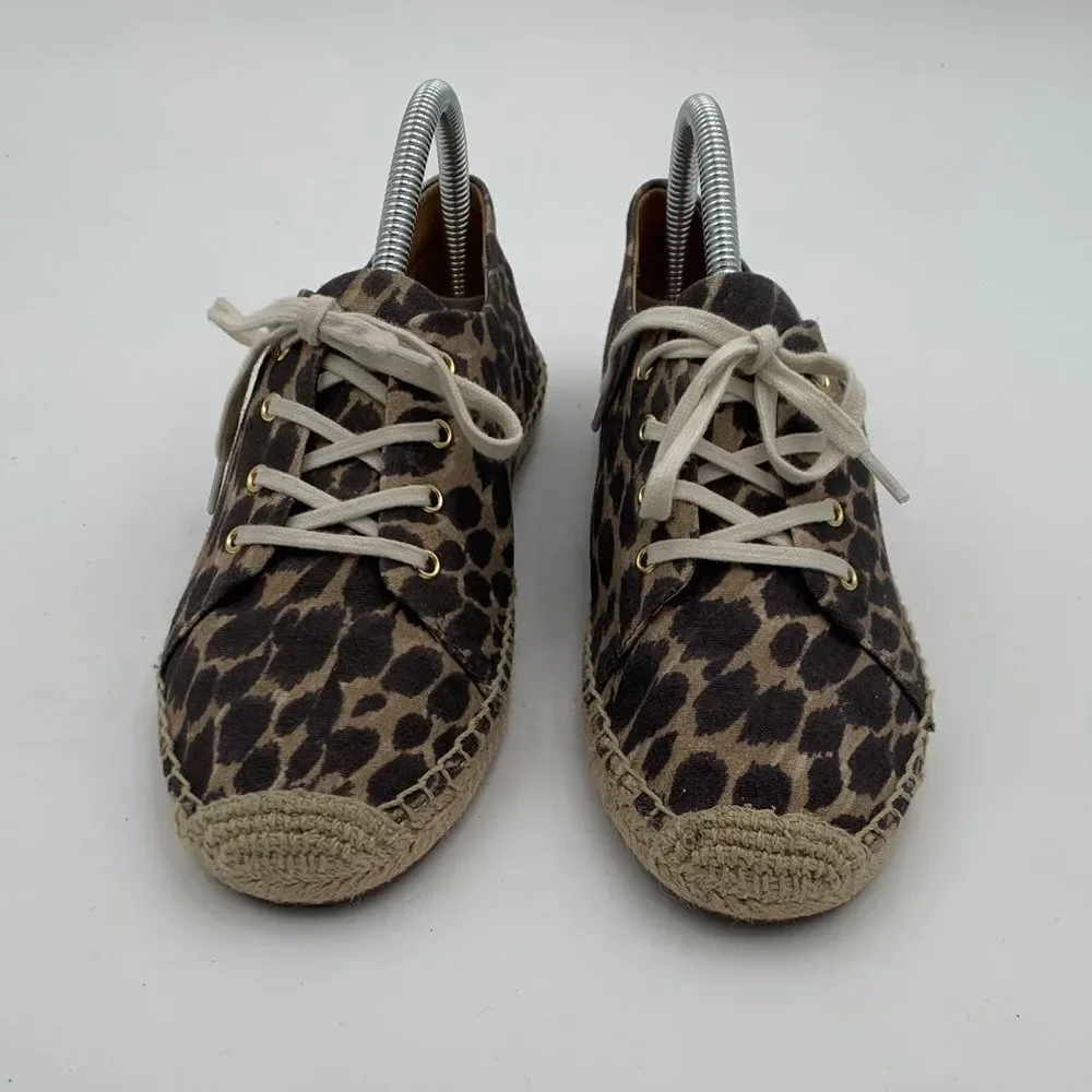 Leopard Print Espadrille Sneakers size 7.5